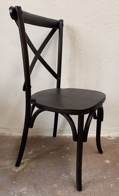 Industrial French Dining Chair – Classic Matt Black