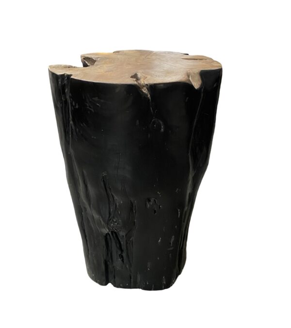 Cilindro Side Table | Black & Natural