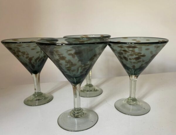 Martini Glass | Grey Leopard Spots
