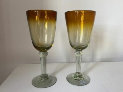 White Wine Glass 23cm handlbown glass – Ambar