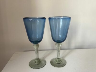 Vino Blanco Wine Glass Denim