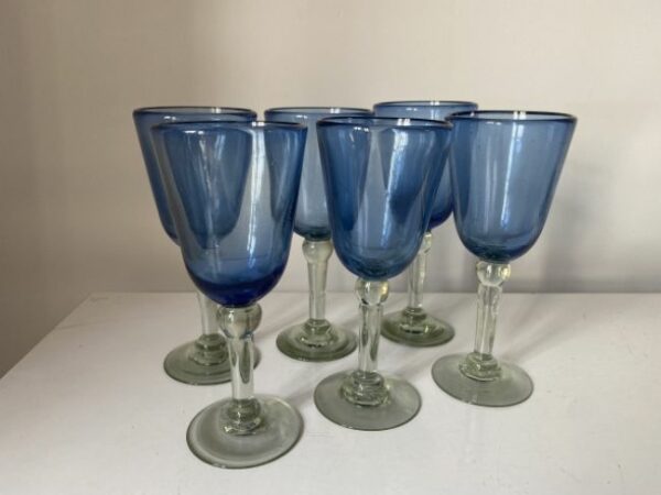 Vino Blanco Wine Glass Denim