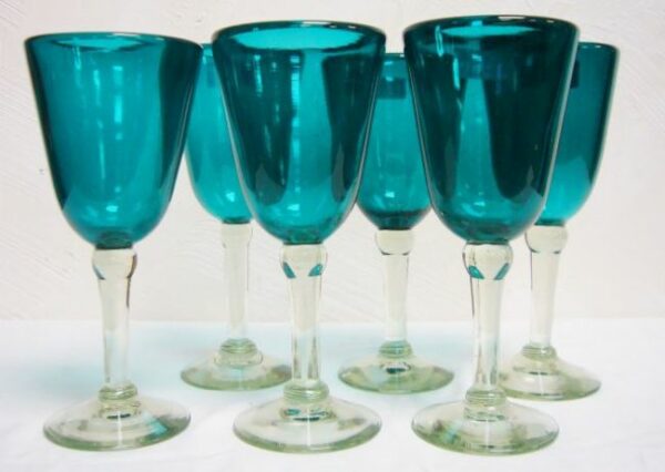 Wine Glass Vino Blanca 23cm Teal