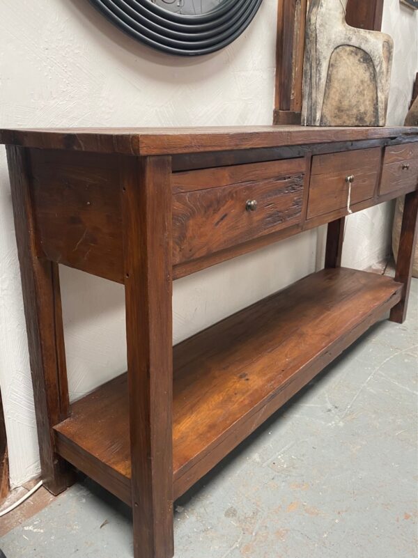 Marcela Console Rustic Finish 3 drawer