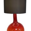 Red Glass Bottle Lamp