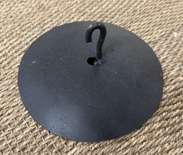 Ceiling Rose Black | Long 5cm Hook | 17.5cm