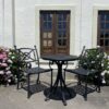 Luxury Santorini Bistro Table and Dining Chair Set  | by Landgrave