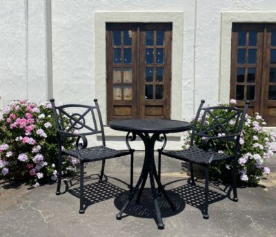 Luxury Santorini Bistro Table and Dining Chair Set  | by Landgrave