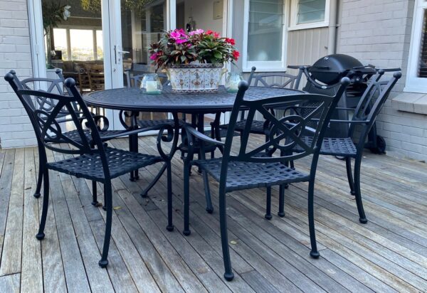 Luxury Santorini 6 Seater Dining Table Set –  by Landgrave
