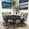 Luxury Santorini Bistro Table  with Swivel Chair Set by Landgrave