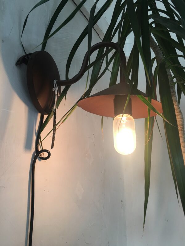 Industrial Down Light Rusty Iron unwired