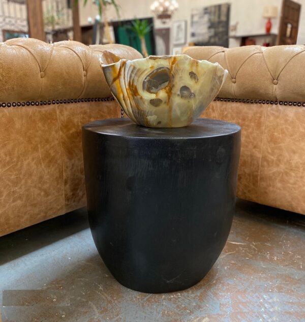 Palm Side Table Large | Matt Black