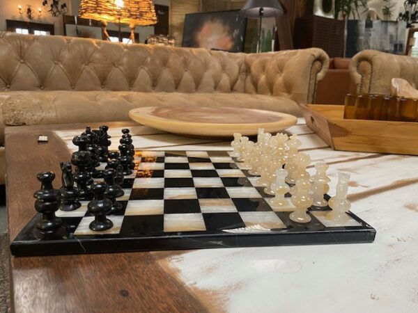 Chess Set Onyx Marble 35cm sq