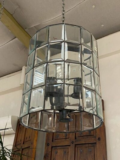 Cylinder Light with bevelled glass | Wired 3 lights
