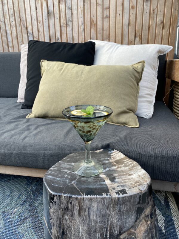 Martini Glass | Grey Leopard Spots