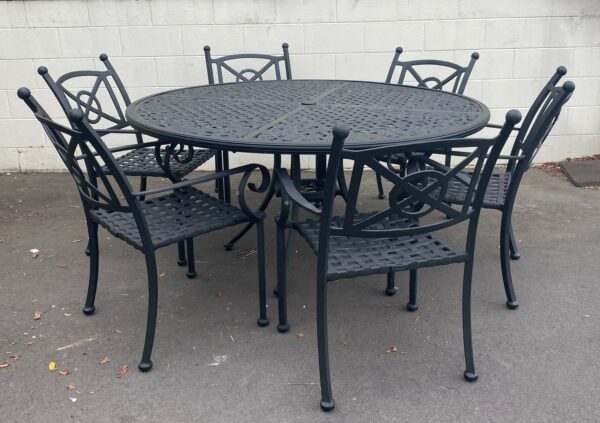 Luxury Santorini 6 Seater Dining Table Set –  by Landgrave