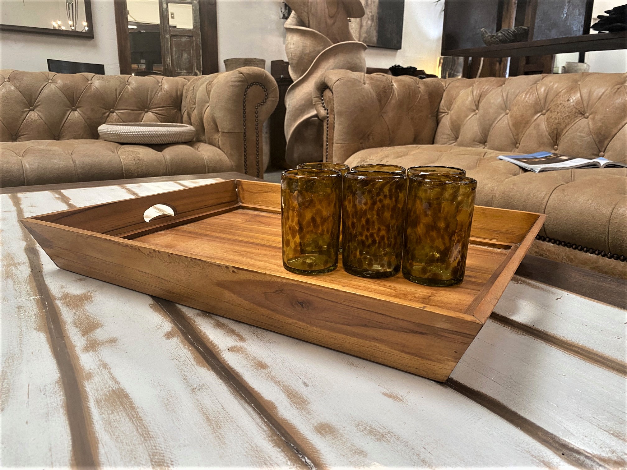 Ottoman Tray Natural LA Imports