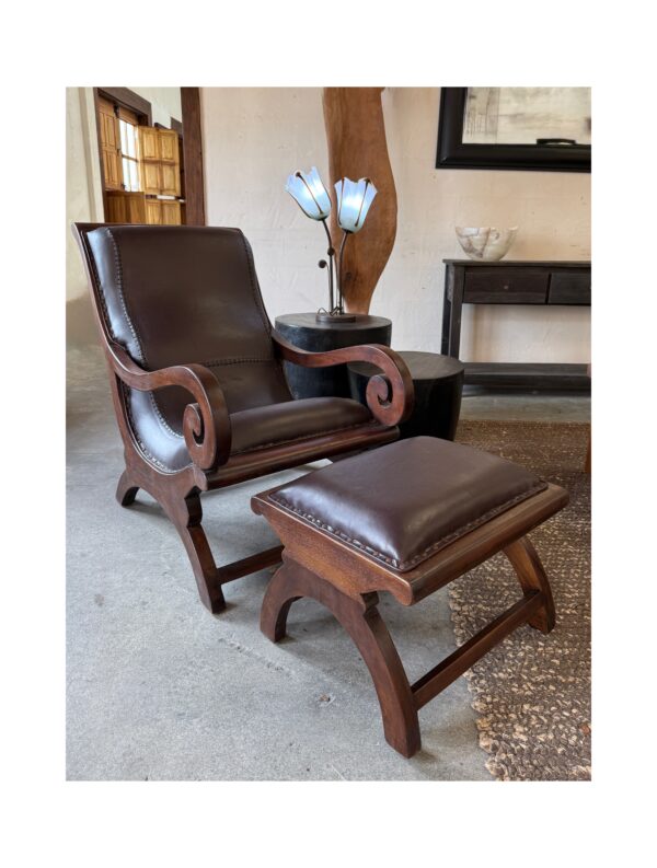 Spanish Easy Chair with Footstool