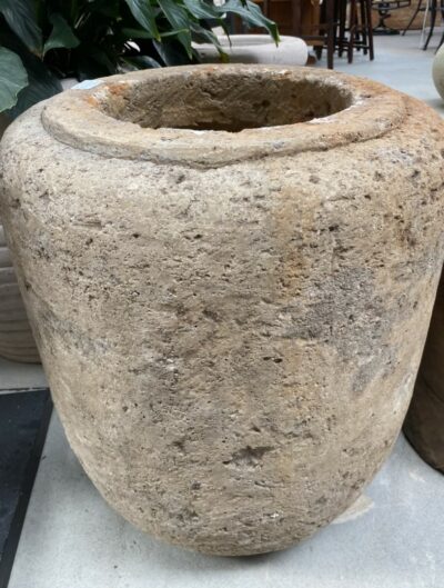 Old Gordo Pot Hand carved Stone 48cm dia * 60cmh