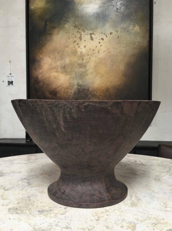 Antique Wooden Bowl Large