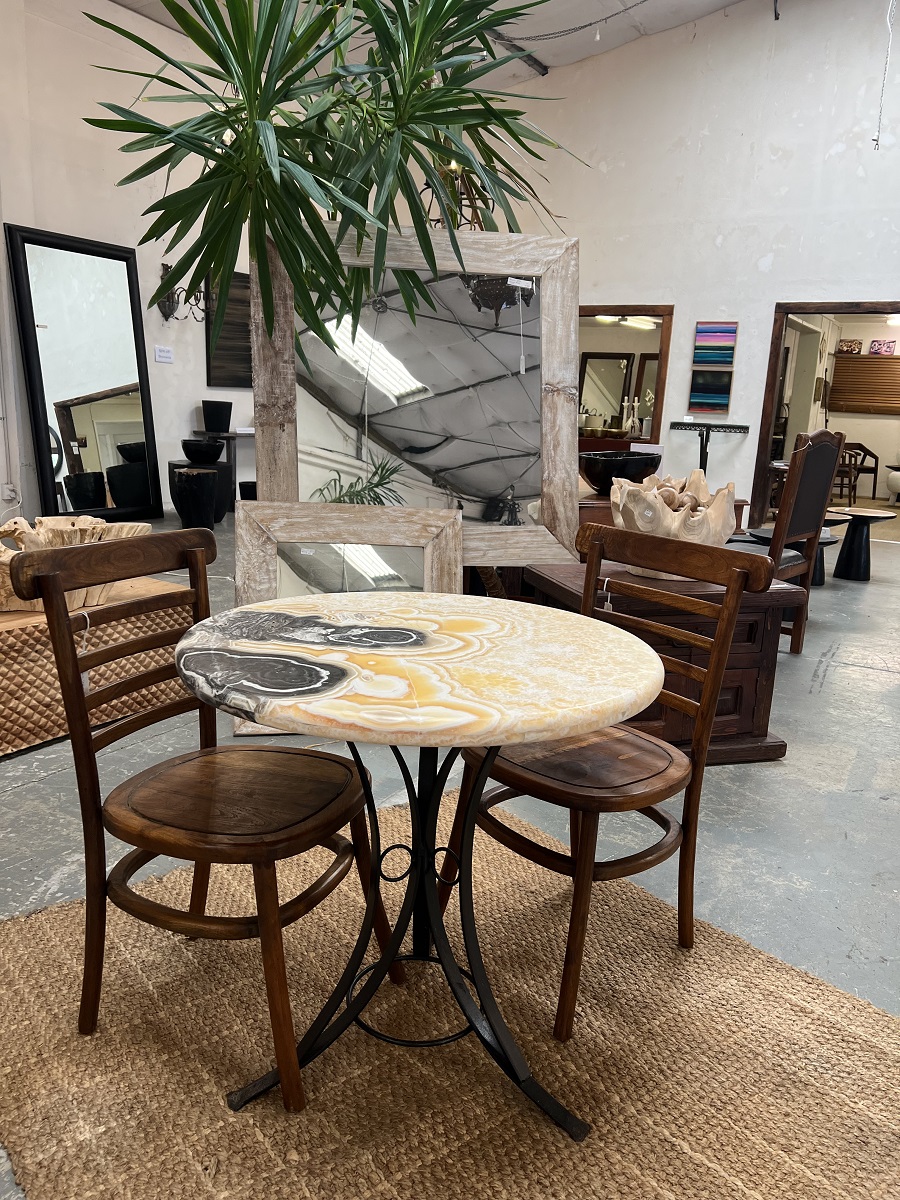 Onyx Marble Bistro Dining Table – Luxury living