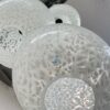 Handblown Pendant Spheres | White Confetti