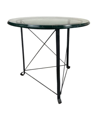 Manhattan Round Glass Table with Iron Base