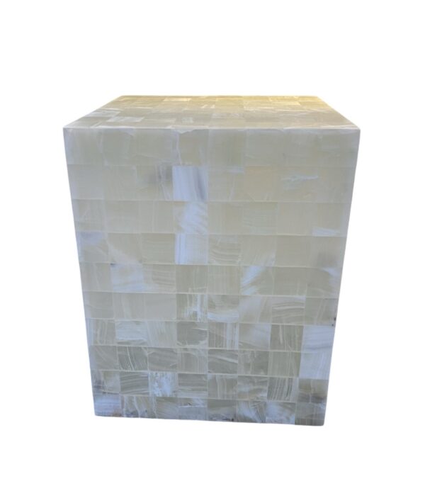 Crystalline Marquetry Side Table Cube