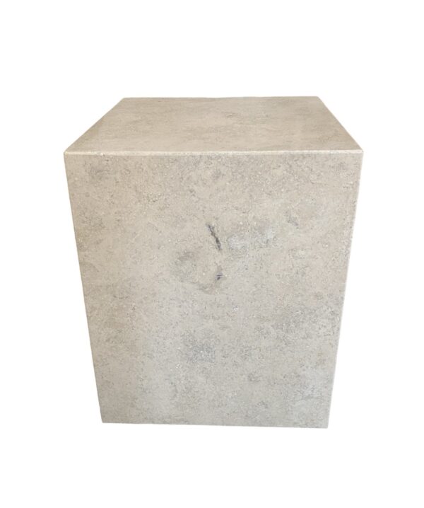 Travertine Side table Cube – Natural
