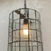 Cylinder Shade beveled glass tiles 30cm dia 40cmh