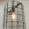Cylinder Shade beveled glass tiles 30cm dia 40cmh