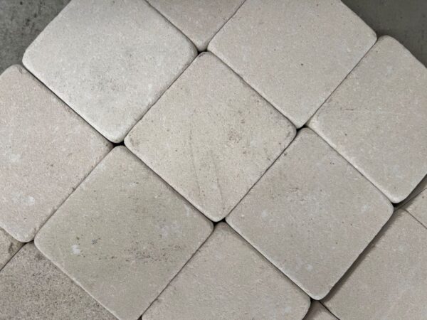 Tumbled Tiles Limestone 10cm tiles on 30cm grid