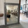 Woven Lattice Mirror – Pewter Finish