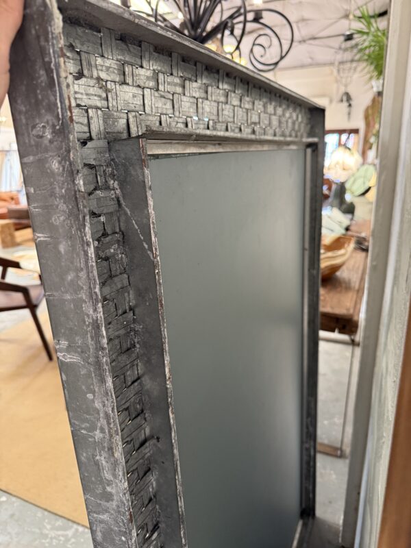 Woven Lattice Mirror – Pewter Finish