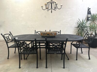Santorini Oval Feasting Dining Table Set 6 Chairs | by Landgrave