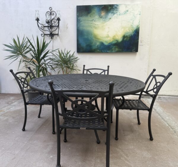 Luxury Santorini 4 Seater Dining Table Set –  by Landgrave